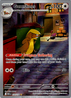Gumshoos 2025 Pokemon Mega Evolution #153/132 Illustration Rare NM - Image 1