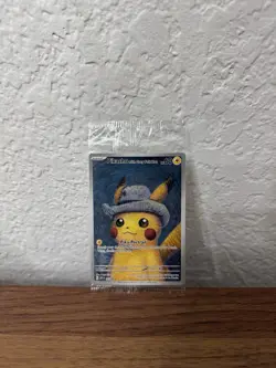 Pokemon TCG Pikachu With Grey Felt Hat Van Gogh Full Art Promo SVP #085- Sealed - Image 2