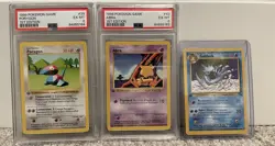 Pokemon Abra+Porygon Base Set Shadowless 1st Edition with bonus Golduck - Image 1