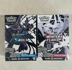 Pokemon Black Bolt and White Flare Booster Bundle Box Set of 2 Factory Sealed - Image 1