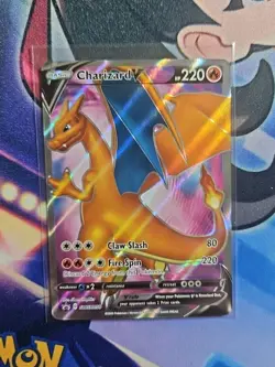 Pokemon TCG Charizard V SWSH050 Black Star Promo Full Art NM - Image 1
