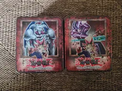 YUGIOH YUGI SUMMONED SKULL AND DARK MAGICIAN COLLECTORS TINS (EMPTY TINS ONLY) - Image 1