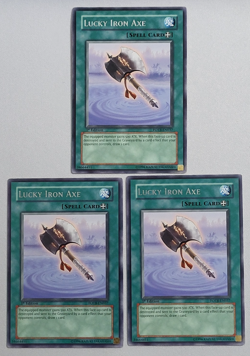3 x YuGiOh Lucky Iron Axe FOTB-EN037 Rare Force of The Breaker LP - Image 1