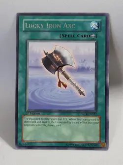 3 x YuGiOh Lucky Iron Axe FOTB-EN037 Rare Force of The Breaker LP - Image 3