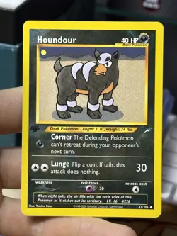 1st Edition Houndour 43/105 Neo Destiny 2000 WOTC Pokemon Card TCG - Image 3