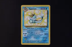 Vaporeon 28/64 Non Holo Rare Pokemon TCG Card Vintage Jungle 1999 Moderate Play - Image 1