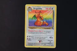 Dragonite 19/62 Non Holo Rare Pokemon TCG Card Vintage Fossil 1999 Heavy Play - Image 1