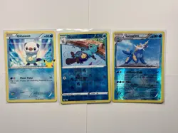 Pokemon Card Lot - Samurott Evolution Line- X3 Unique Cards - A102 - Image 1