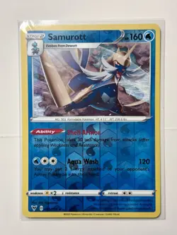Pokemon Card Lot - Samurott Evolution Line - X3 Unique Reverse Holos - A101 - Image 4