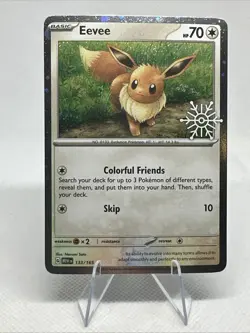 Pokemon Eevee TCG Holo Stamped Holiday Calendar Card 133/165 - Image 1