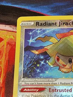 Pokemon TCG Radiant Jirachi 120/195 2022 Silver Tempest Radiant Rare Card - - Image 2