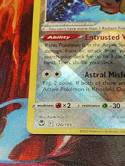Pokemon TCG Radiant Jirachi 120/195 2022 Silver Tempest Radiant Rare Card - - Image 5