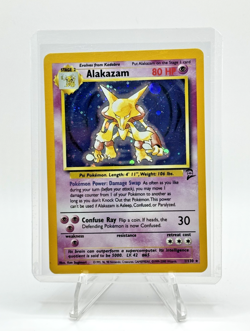 Alakazam #1 Holo Rare Pokemon Base Set 2 WOTC Vintage Card MP/LP - Great Price! - Image 1