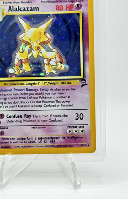 Alakazam #1 Holo Rare Pokemon Base Set 2 WOTC Vintage Card MP/LP - Great Price! - Image 3