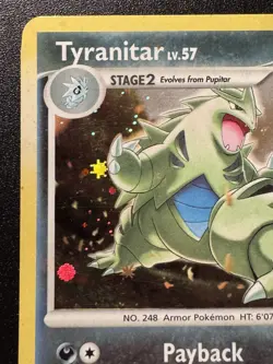 Tyranitar 17/123 D&P Mysterious Treasures Pokemon Card Holo Foil Rare HP - Image 3