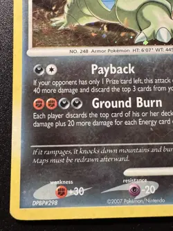 Tyranitar 17/123 D&P Mysterious Treasures Pokemon Card Holo Foil Rare HP - Image 5