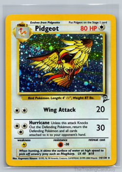 Pokemon Card Base Set 2 Pidgeot Holo Rare 14/130 LP SWIRL - Image 1