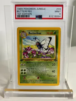 1999 Pokemon Jungle Butterfree #33 1st Edition PSA 9 MINT - Image 1