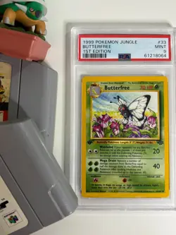 1999 Pokemon Jungle Butterfree #33 1st Edition PSA 9 MINT - Image 5
