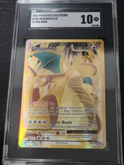 2016 Pokemon Evolutions Dragonite EX Ultra Rare SGC 10 - Image 1