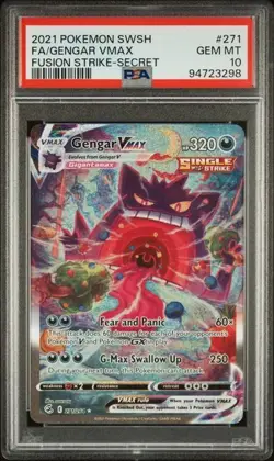 2021 Pokemon Fusion Strike Gengar VMAX #271 Secret Full All Art PSA 10 - Image 1