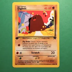 Pokemon TCG Diglett 52/82 1st Edition Team Rocket NM - Image 1