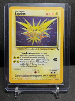 Zapdos 15/62 Holo Rare Pokemon 1999 Fossil - LP - Image 1