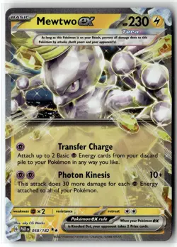 Mewtwo ex ⭐ 058/182 Holo Double Rare Paradox Rift 2023 Pokemon NM - Image 1