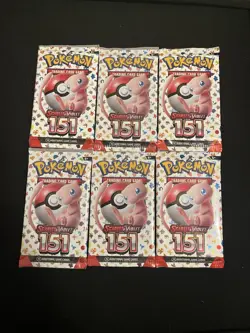 Pokemon TCG Scarlet & Violet 151 SIX Booster Packs (Factory Sealed) - Image 1