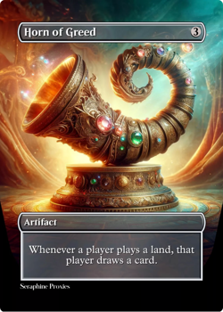 Horn of Greed - High Quality Altered Art Custom Cards - Image 1