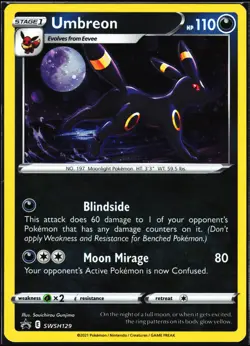 Pokemon Card- Umbreon SWSH: Sword & Shield Promo Cards #SWSH129 - Image 1