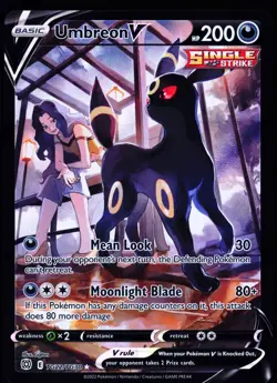 Pokemon Card- Umbreon V SWSH09: Brilliant Stars Trainer Gallery #TG22/TG30 - Image 1