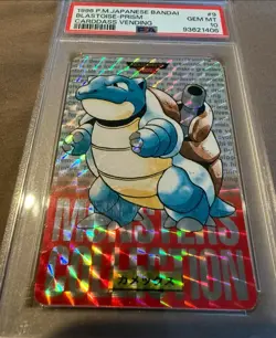 PSA 10 Blastoise Carddass Red Prism 1996 Rookie Japanese Vending Pokemon Card - Image 1