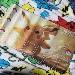 Pikachu Rubber Playmat Play Mat For Tcg Trading Card Game Zones Beginners Learn - Image 1