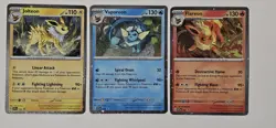 Pokemon Trading Cards Vaporeon Jolteon Flareon Set - Image 1