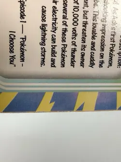 *MISCUT ERROR* Pokemon Pikachu Card #25 1st Ed TV Animation Series Non-Holo - Image 3