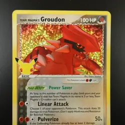 Team Magma's Groudon 9/95 Pokemon Celebrations Classic Collection Holo Card - Image 2