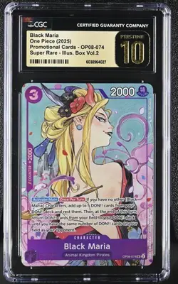 Black Maria (Illustration Vol 2) OP08-074 One Piece Promo Card - CGC PRISTINE 10 - Image 1