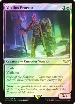 New NM+ SURGE FOIL MTG Vexilus Praetor Warhammer 40,000 #019 Magic Card - Image 1