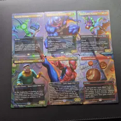 Magic The Gathering Spider-man Scene Box - FULL Card Set (ALL FOIL) JUST CARDS - Image 1