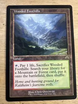 MTG 1x RETRO Wooded Foothills # 441 Modern Horizons 3 Magic the Gathering x1 NM - Image 1