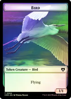 MTG FOIL {Bird Token} // {Thrull Token} - Commander Masters #T04T18 - Image 1