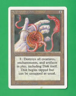 1994 Magic the Gathering - Nevinyrral's Disk - Artifact - Revised MTG - Image 1