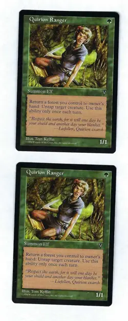 2x Quirion Ranger - Vision - Magic The Gathering NM/M (Never Played) - Image 1