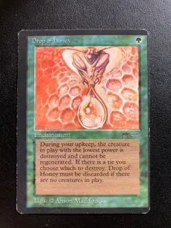 Drop of Honey Magic mtg Heavy Play, English Arabian Nights ***MISPRINT*** - Image 1