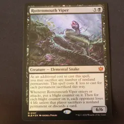 Rottenmouth Viper FOIL MTG Bloomburrow Mythic 107 NM - Image 1