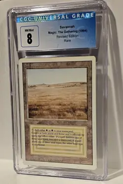 1994 Magic the Gathering - Revised Dual Land Savannah - CGC 8 NM/M - Image 2