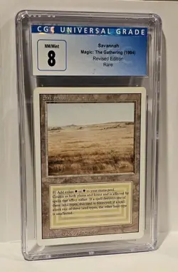 1994 Magic the Gathering - Revised Dual Land Savannah - CGC 8 NM/M - Image 3