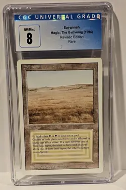 1994 Magic the Gathering - Revised Dual Land Savannah - CGC 8 NM/M - Image 4