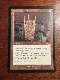 MTG 1X Grim Monolith - Urza's Legacy (UL) Moderately Played MP - Image 1